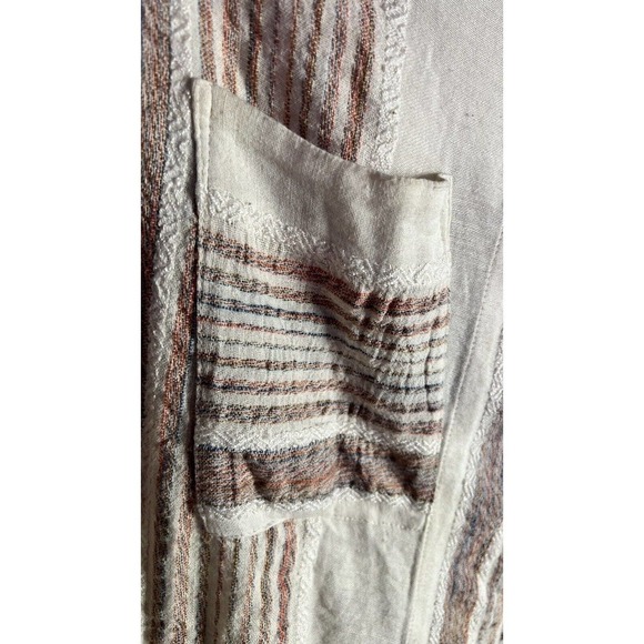 Anthropologie HOLDING HORSES Avery Faux Wrap Skirt Fringe Tie Side Beige Sz 0 - Picture 4 of 8